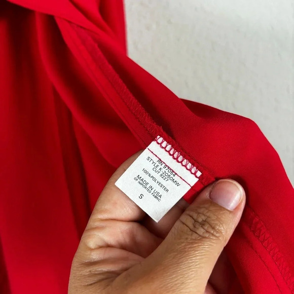 Revolve Krisa Twist Waist Surplice Mini Dress in red size S - Picture 10 of 12